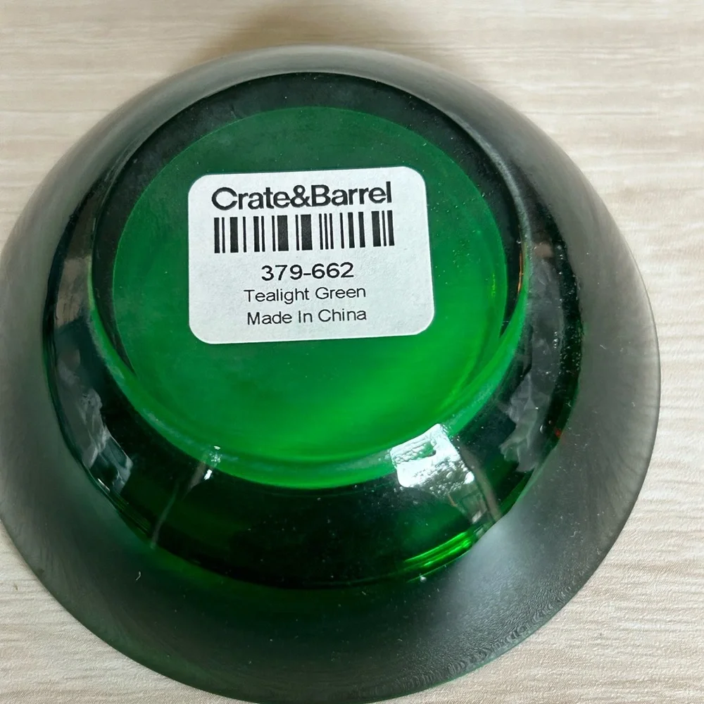 New Set of 12 Crate & Barrel - Glass Tea Light Candle Holder 3